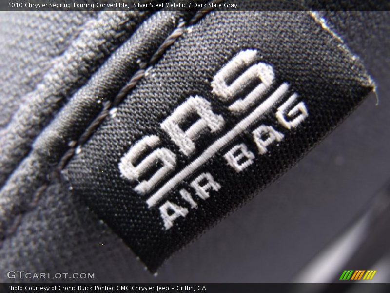 Silver Steel Metallic / Dark Slate Gray 2010 Chrysler Sebring Touring Convertible
