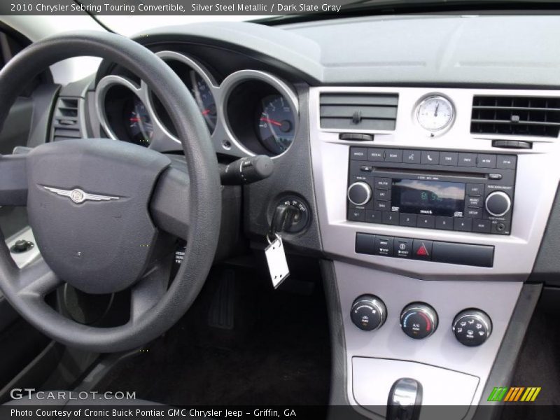 Silver Steel Metallic / Dark Slate Gray 2010 Chrysler Sebring Touring Convertible