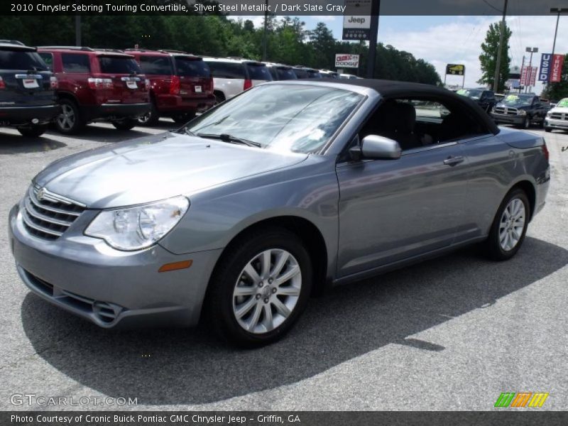 Silver Steel Metallic / Dark Slate Gray 2010 Chrysler Sebring Touring Convertible