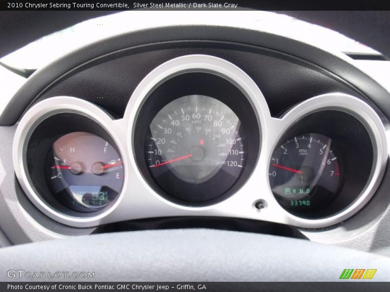 Silver Steel Metallic / Dark Slate Gray 2010 Chrysler Sebring Touring Convertible