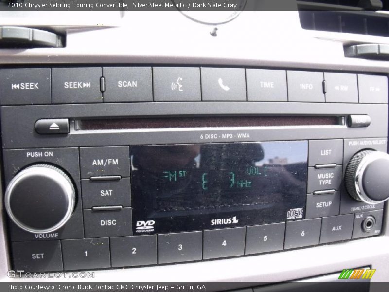 Silver Steel Metallic / Dark Slate Gray 2010 Chrysler Sebring Touring Convertible