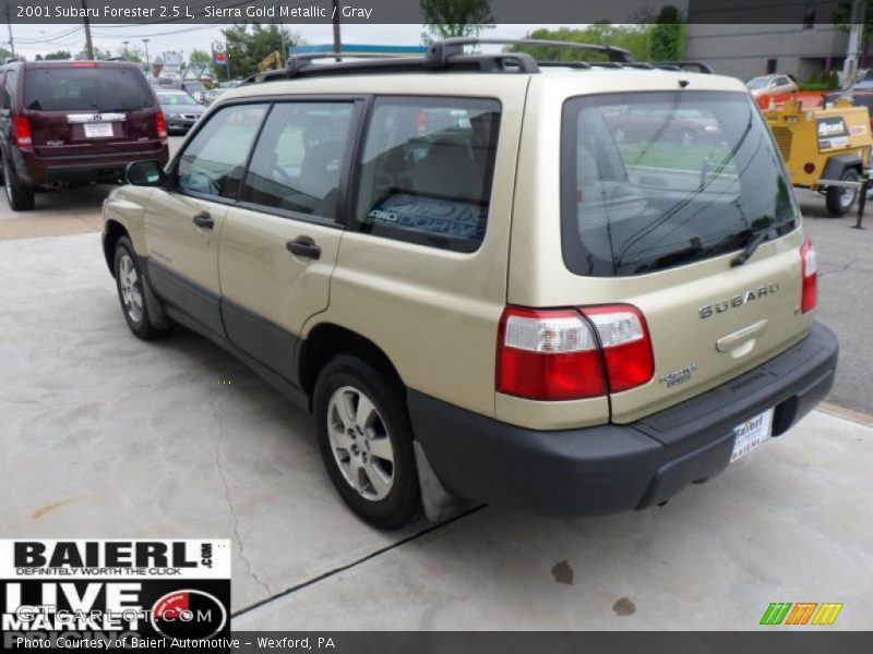 Sierra Gold Metallic / Gray 2001 Subaru Forester 2.5 L