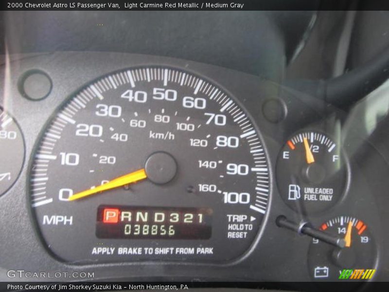 Light Carmine Red Metallic / Medium Gray 2000 Chevrolet Astro LS Passenger Van