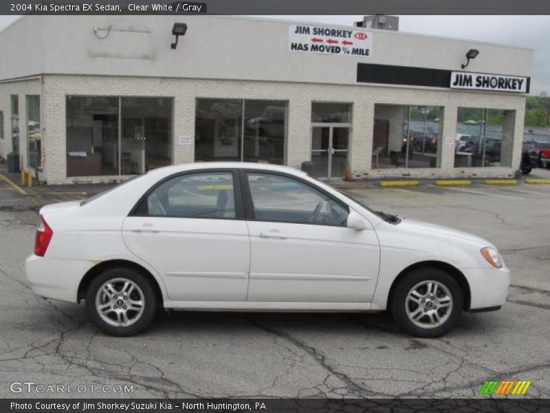 Clear White / Gray 2004 Kia Spectra EX Sedan