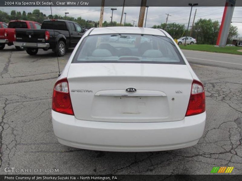 Clear White / Gray 2004 Kia Spectra EX Sedan