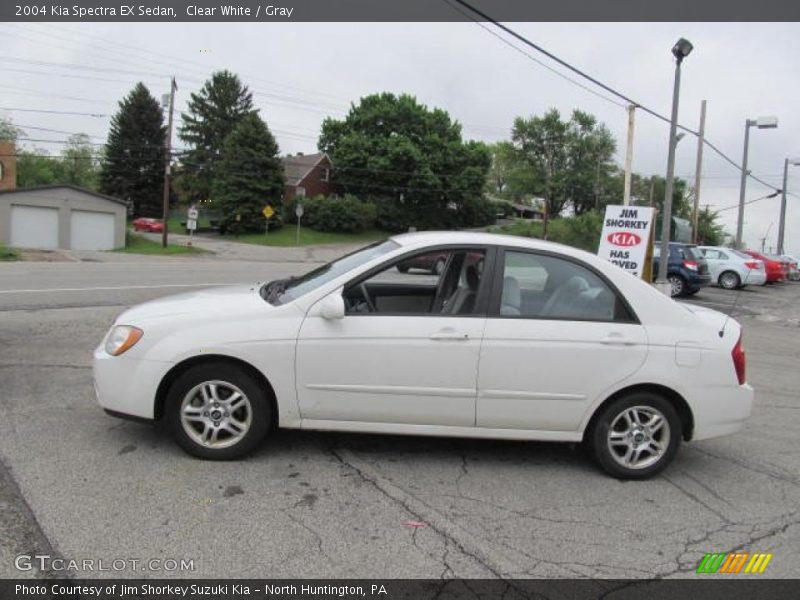 Clear White / Gray 2004 Kia Spectra EX Sedan