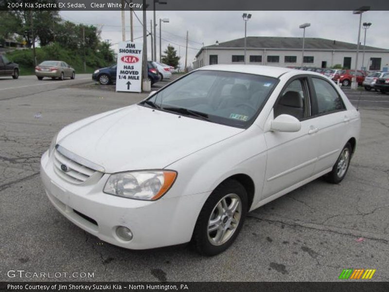 Clear White / Gray 2004 Kia Spectra EX Sedan