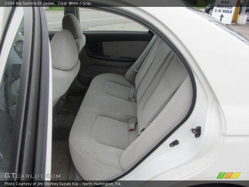 Clear White / Gray 2004 Kia Spectra EX Sedan