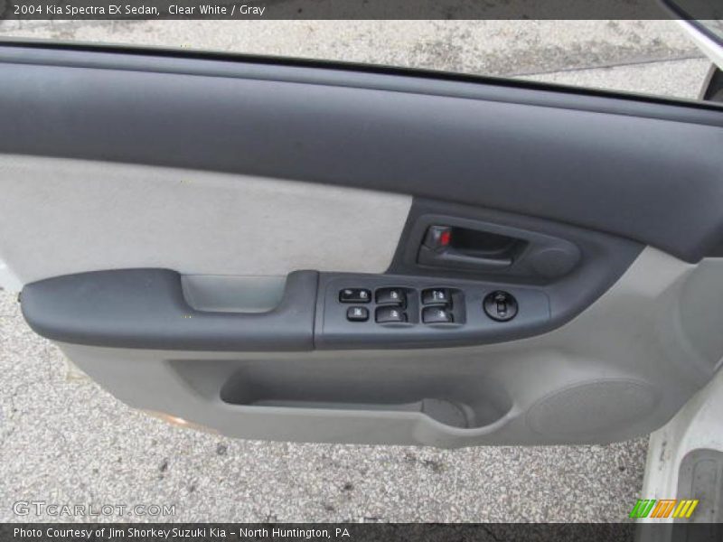 Clear White / Gray 2004 Kia Spectra EX Sedan
