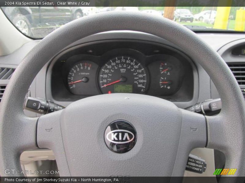 Clear White / Gray 2004 Kia Spectra EX Sedan