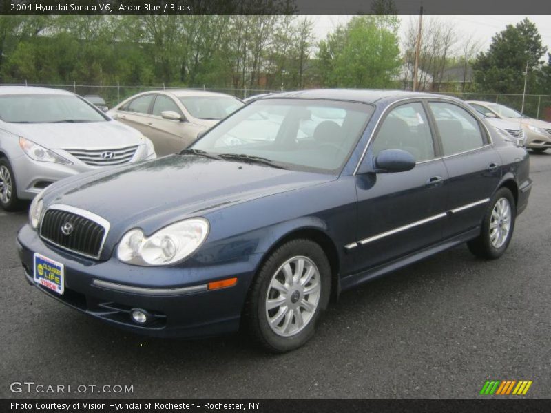 Ardor Blue / Black 2004 Hyundai Sonata V6