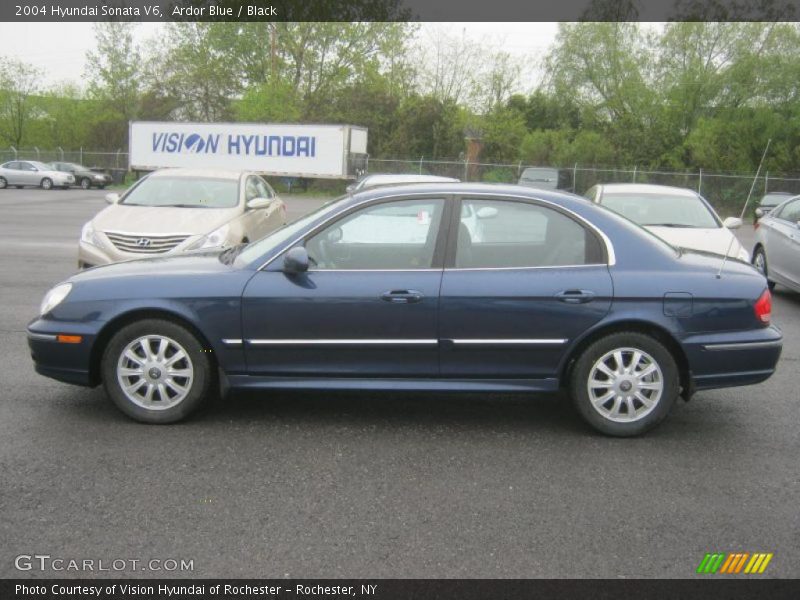 Ardor Blue / Black 2004 Hyundai Sonata V6