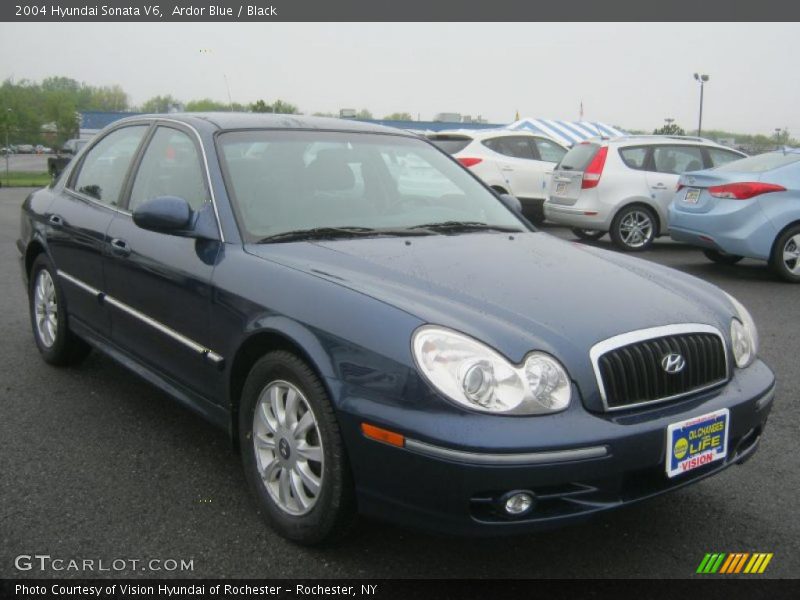 Ardor Blue / Black 2004 Hyundai Sonata V6