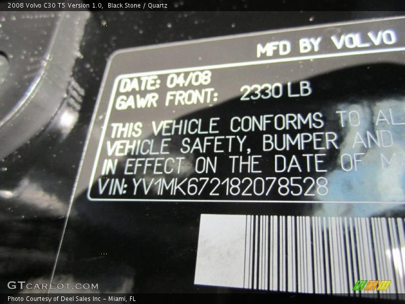 Black Stone / Quartz 2008 Volvo C30 T5 Version 1.0
