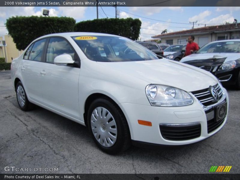 Campanella White / Anthracite Black 2008 Volkswagen Jetta S Sedan