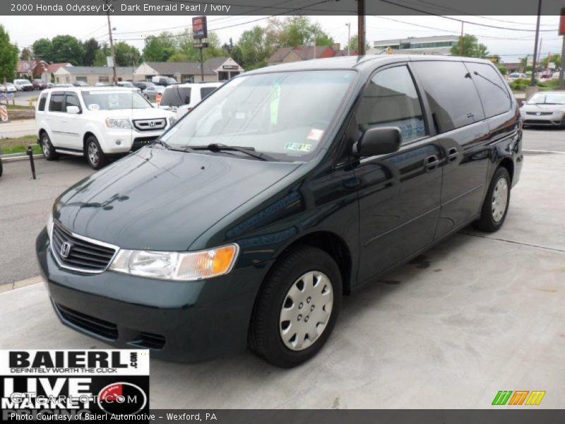 Dark Emerald Pearl / Ivory 2000 Honda Odyssey LX