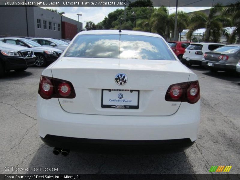 Campanella White / Anthracite Black 2008 Volkswagen Jetta S Sedan