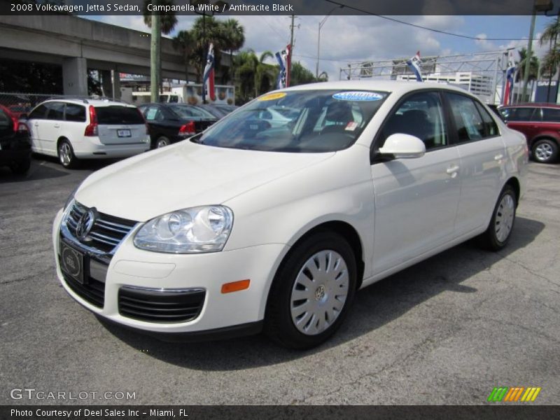 Campanella White / Anthracite Black 2008 Volkswagen Jetta S Sedan