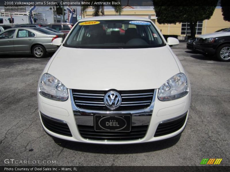 Campanella White / Anthracite Black 2008 Volkswagen Jetta S Sedan