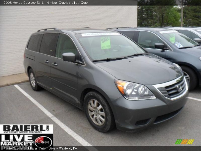 Nimbus Gray Metallic / Gray 2008 Honda Odyssey EX-L