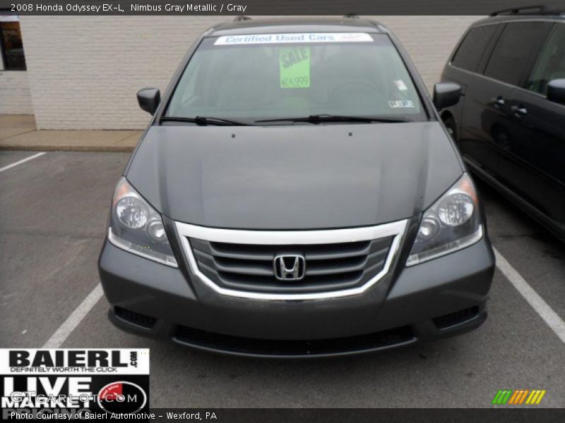 Nimbus Gray Metallic / Gray 2008 Honda Odyssey EX-L