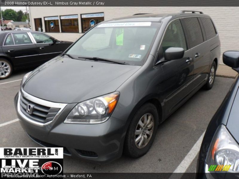 Nimbus Gray Metallic / Gray 2008 Honda Odyssey EX-L