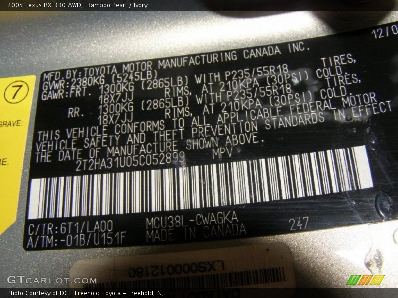 Bamboo Pearl / Ivory 2005 Lexus RX 330 AWD