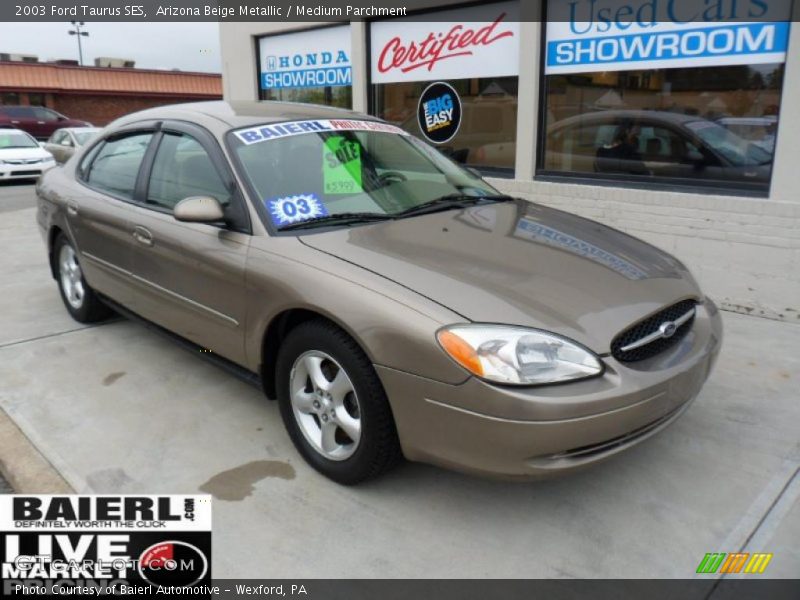 Arizona Beige Metallic / Medium Parchment 2003 Ford Taurus SES