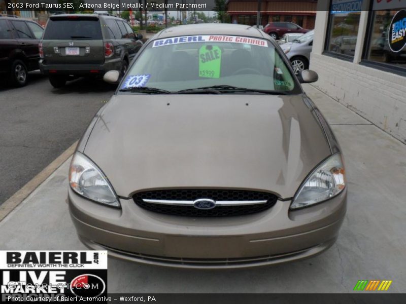 Arizona Beige Metallic / Medium Parchment 2003 Ford Taurus SES