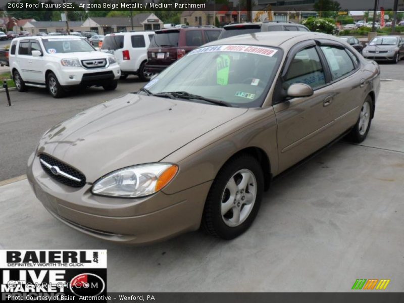 Arizona Beige Metallic / Medium Parchment 2003 Ford Taurus SES