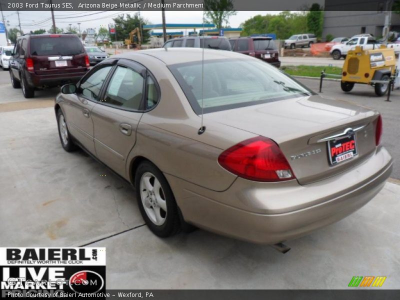 Arizona Beige Metallic / Medium Parchment 2003 Ford Taurus SES