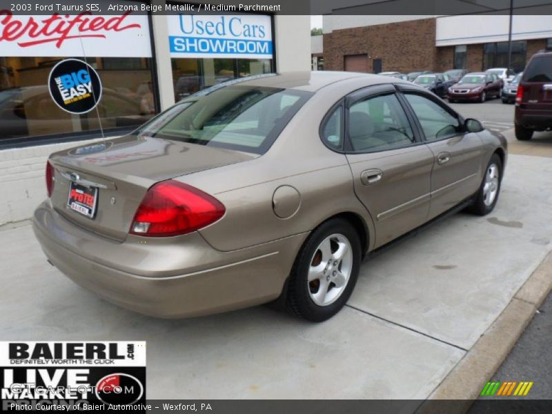 Arizona Beige Metallic / Medium Parchment 2003 Ford Taurus SES