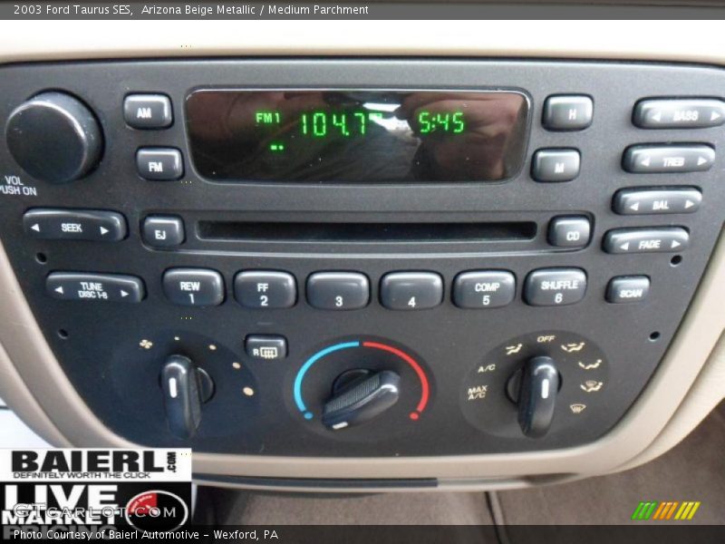 Arizona Beige Metallic / Medium Parchment 2003 Ford Taurus SES