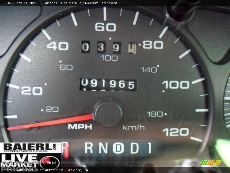 Arizona Beige Metallic / Medium Parchment 2003 Ford Taurus SES