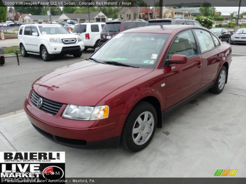 Colorado Red Metallic / Beige 2000 Volkswagen Passat GLS V6 Sedan