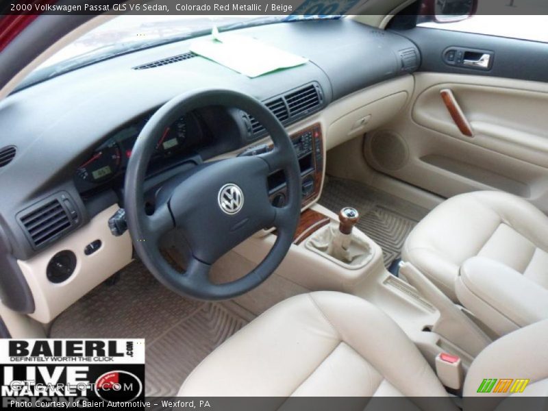Colorado Red Metallic / Beige 2000 Volkswagen Passat GLS V6 Sedan