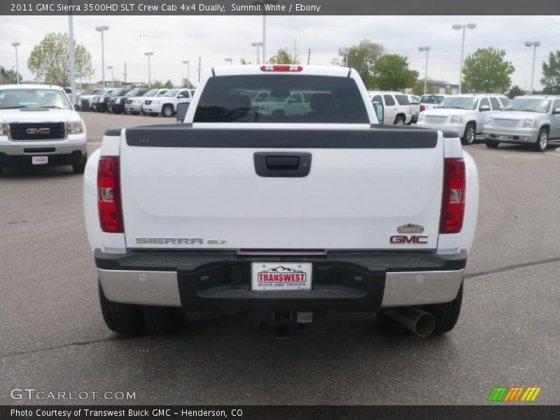Summit White / Ebony 2011 GMC Sierra 3500HD SLT Crew Cab 4x4 Dually