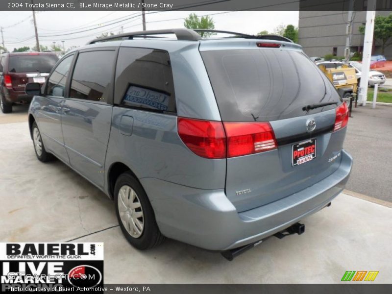 Blue Mirage Metallic / Stone Gray 2004 Toyota Sienna CE