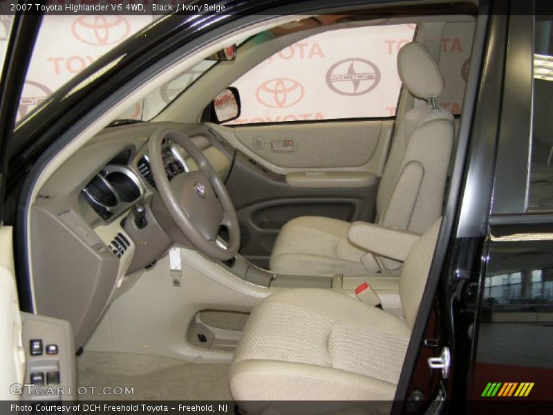 Black / Ivory Beige 2007 Toyota Highlander V6 4WD