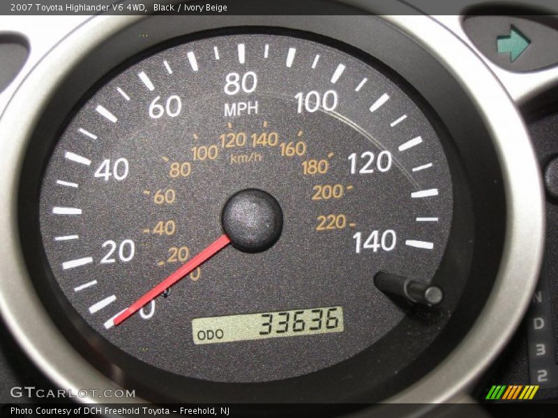 Black / Ivory Beige 2007 Toyota Highlander V6 4WD