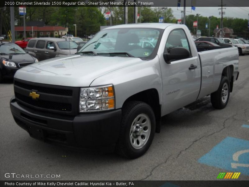 Sheer Silver Metallic / Dark Titanium 2010 Chevrolet Silverado 1500 Regular Cab