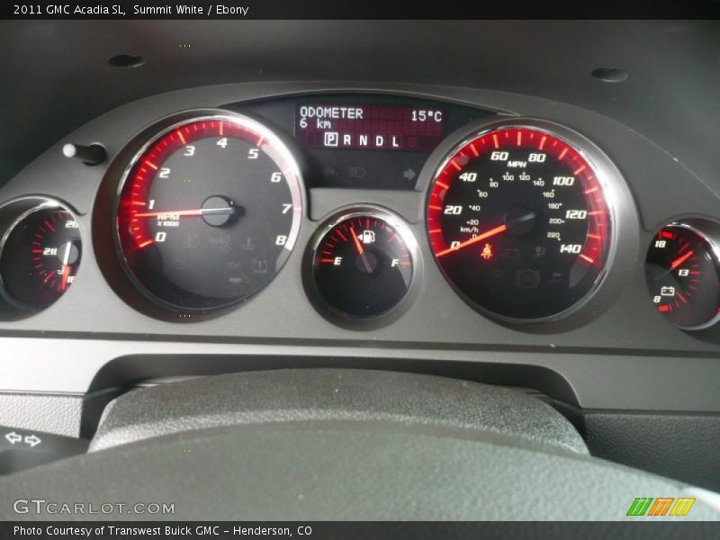 Summit White / Ebony 2011 GMC Acadia SL