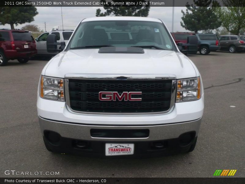 Summit White / Dark Titanium 2011 GMC Sierra 2500HD Work Truck Extended Cab 4x4