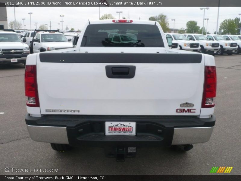 Summit White / Dark Titanium 2011 GMC Sierra 2500HD Work Truck Extended Cab 4x4