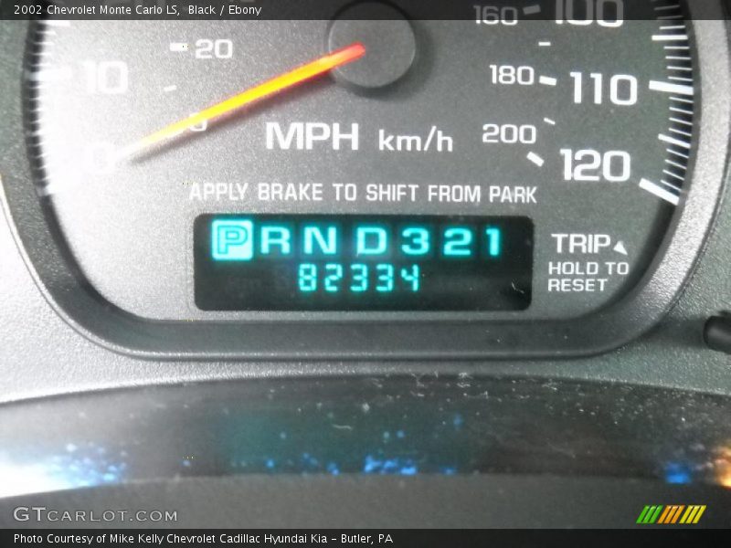 Black / Ebony 2002 Chevrolet Monte Carlo LS