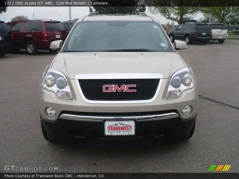 Gold Mist Metallic / Cashmere 2011 GMC Acadia SLT AWD