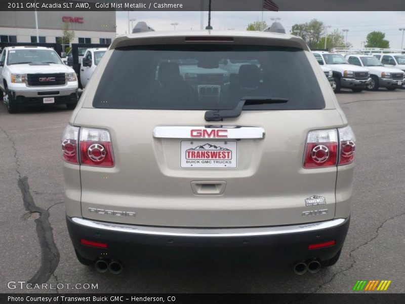 Gold Mist Metallic / Cashmere 2011 GMC Acadia SLT AWD