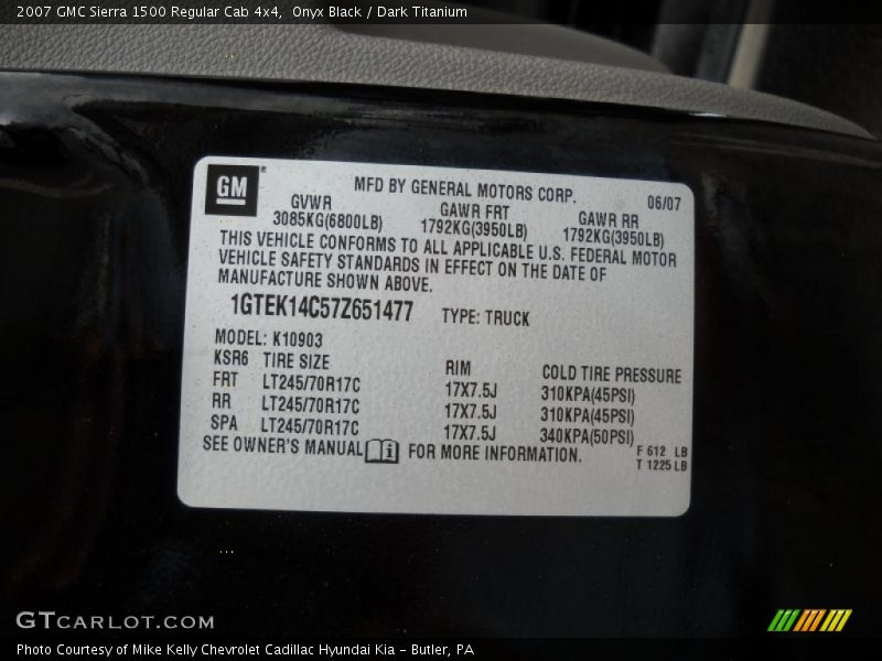 Onyx Black / Dark Titanium 2007 GMC Sierra 1500 Regular Cab 4x4