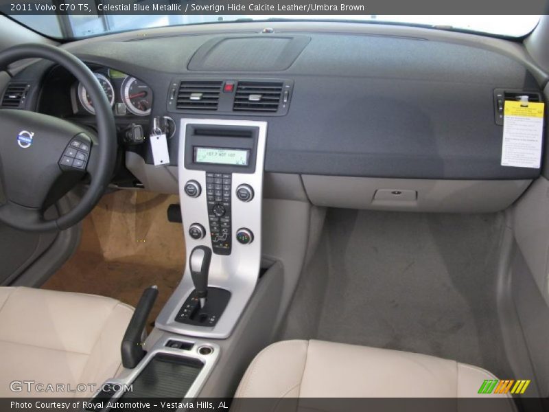 Celestial Blue Metallic / Soverign Hide Calcite Leather/Umbra Brown 2011 Volvo C70 T5