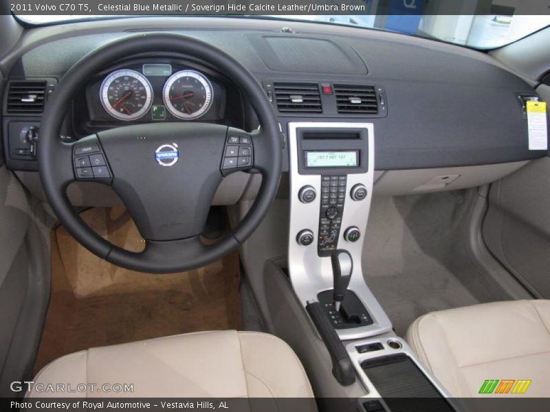 Celestial Blue Metallic / Soverign Hide Calcite Leather/Umbra Brown 2011 Volvo C70 T5